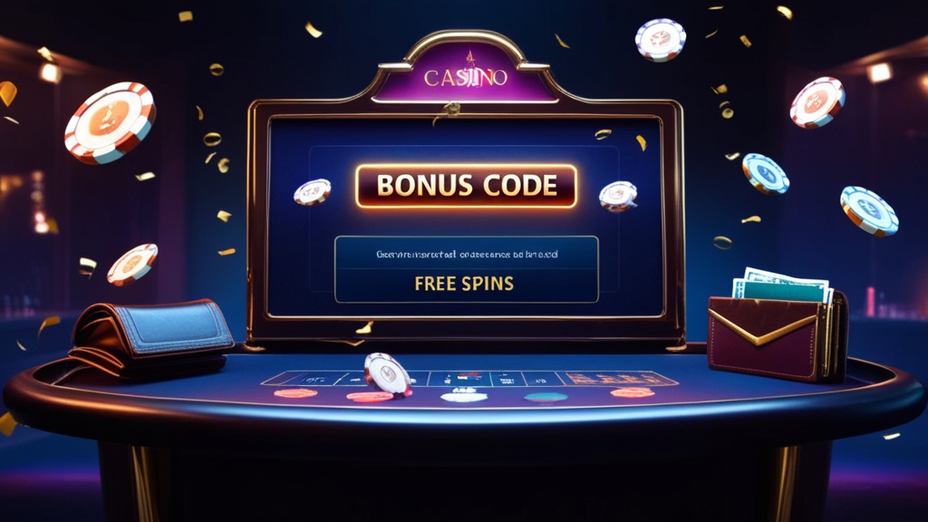 Dunkle Casino-Szene mit No-Deposit-Bonus und Freispieleffekt