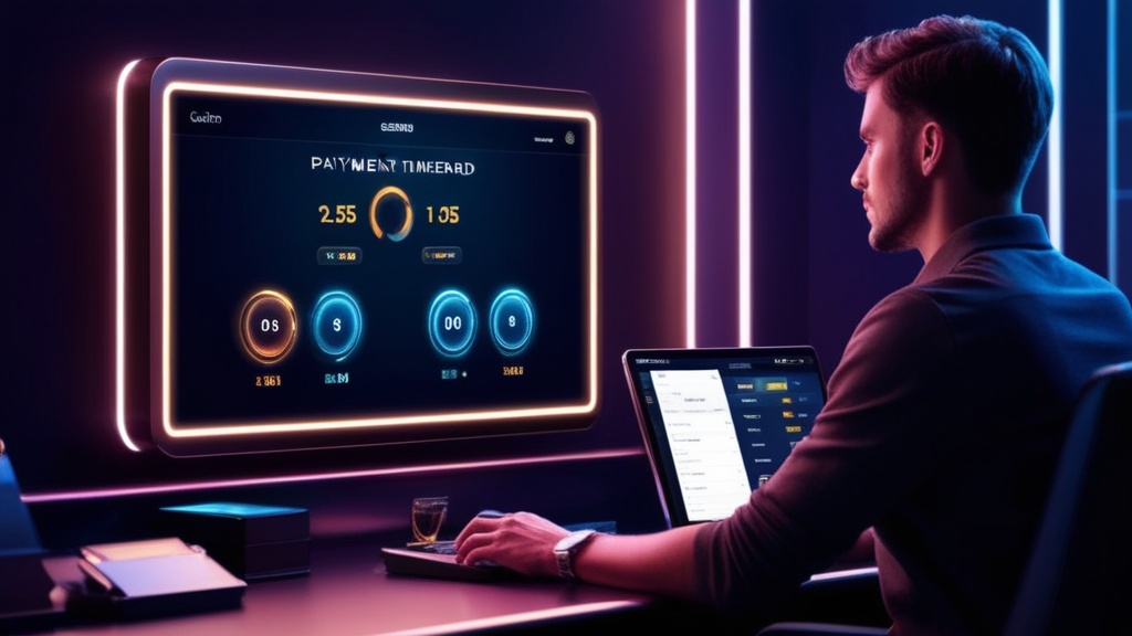 Auszahlungsübersicht mit Bearbeitungszeiten und Limits im Casino-Design