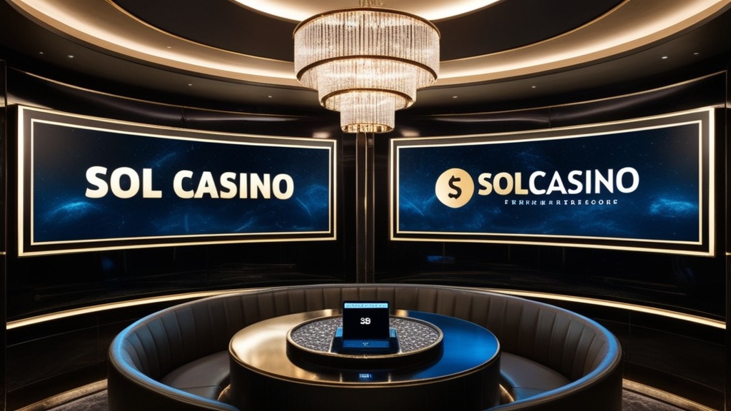 Casino-Interieur mit Solcasino- und Sol-Casino-Bonusanzeigen
